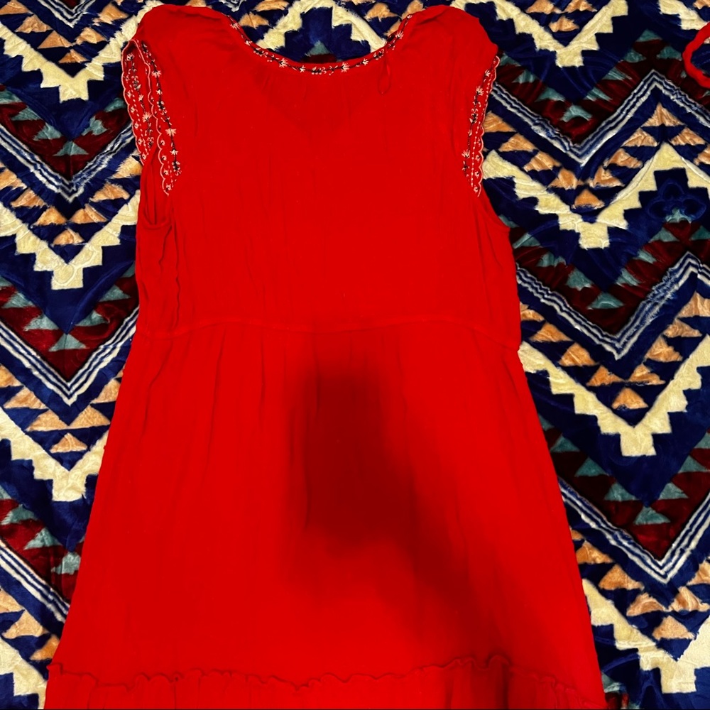 Brand New red ruffled dress